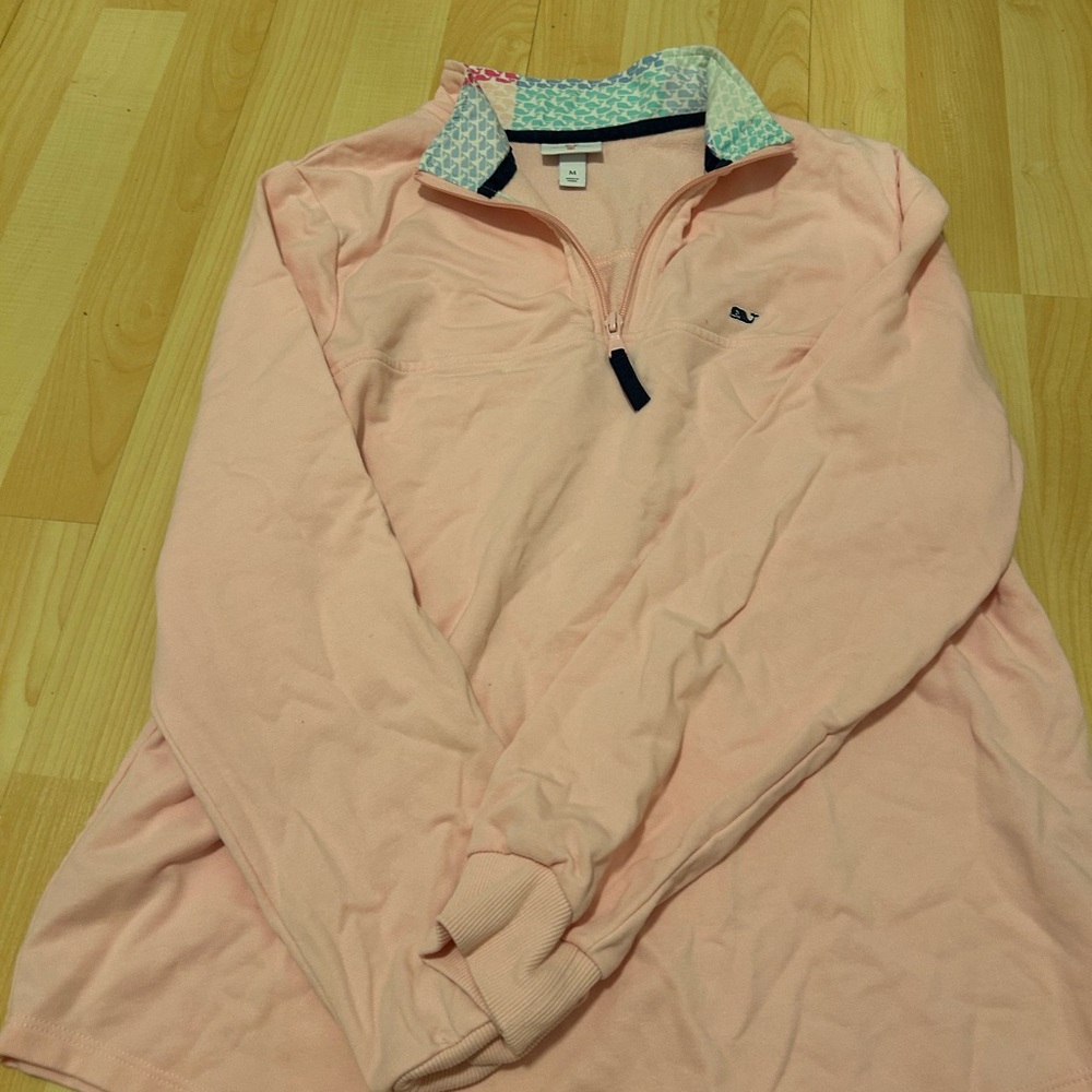 Vineyard Vines Pink Quarter-Zip Sweatshirt